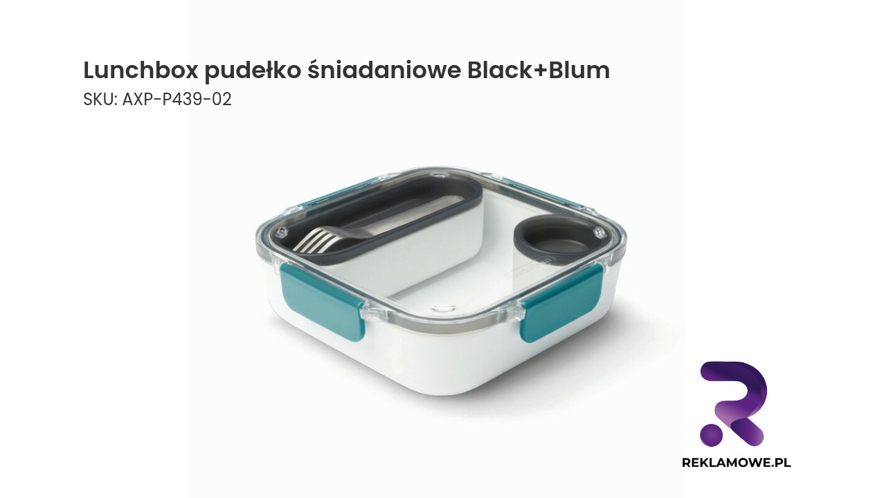 Lunchbox, pudełko śniadaniowe Black+Blum Czarny lunchbox pudełko śniadaniowe Black+Blum