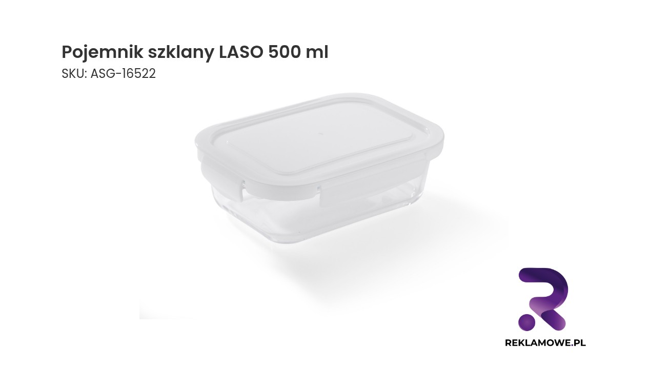 Pojemnik szklany LASO 500 ml Pojemnik szklany LASO o pojemności 500 ml