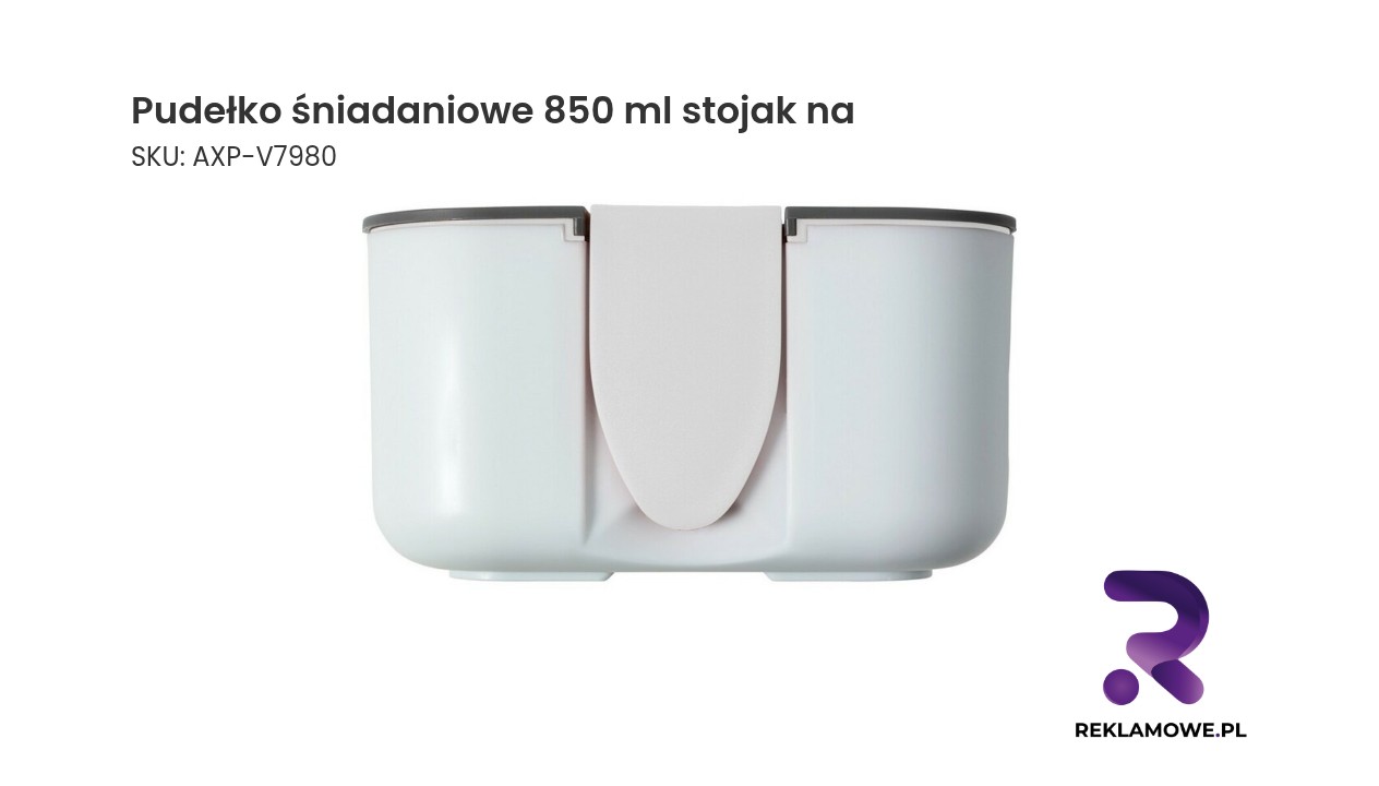 Pudełko śniadaniowe 850 ml, stojak na telefon Pudełko śniadaniowe o pojemności 850 ml z funkcją stojaka