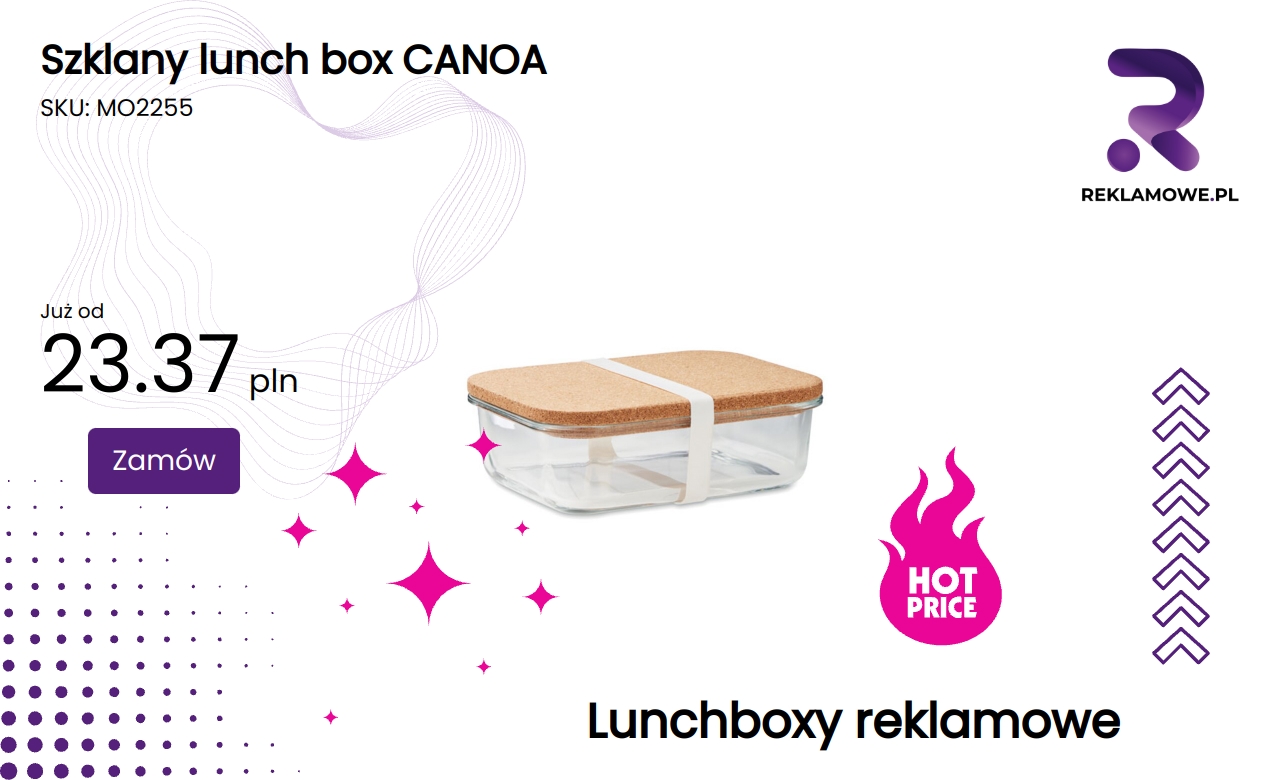 Dwuczęściowy szklany lunch box CANOA