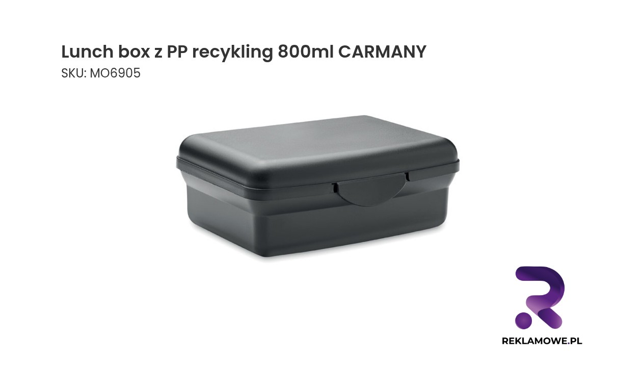 Lunch box z recyklingowanego PP o pojemności 800ml marki CARMANY