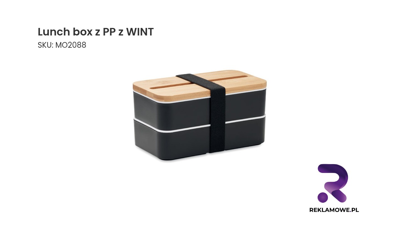 Lunch box wykonany z polipropylenu z logo WINT