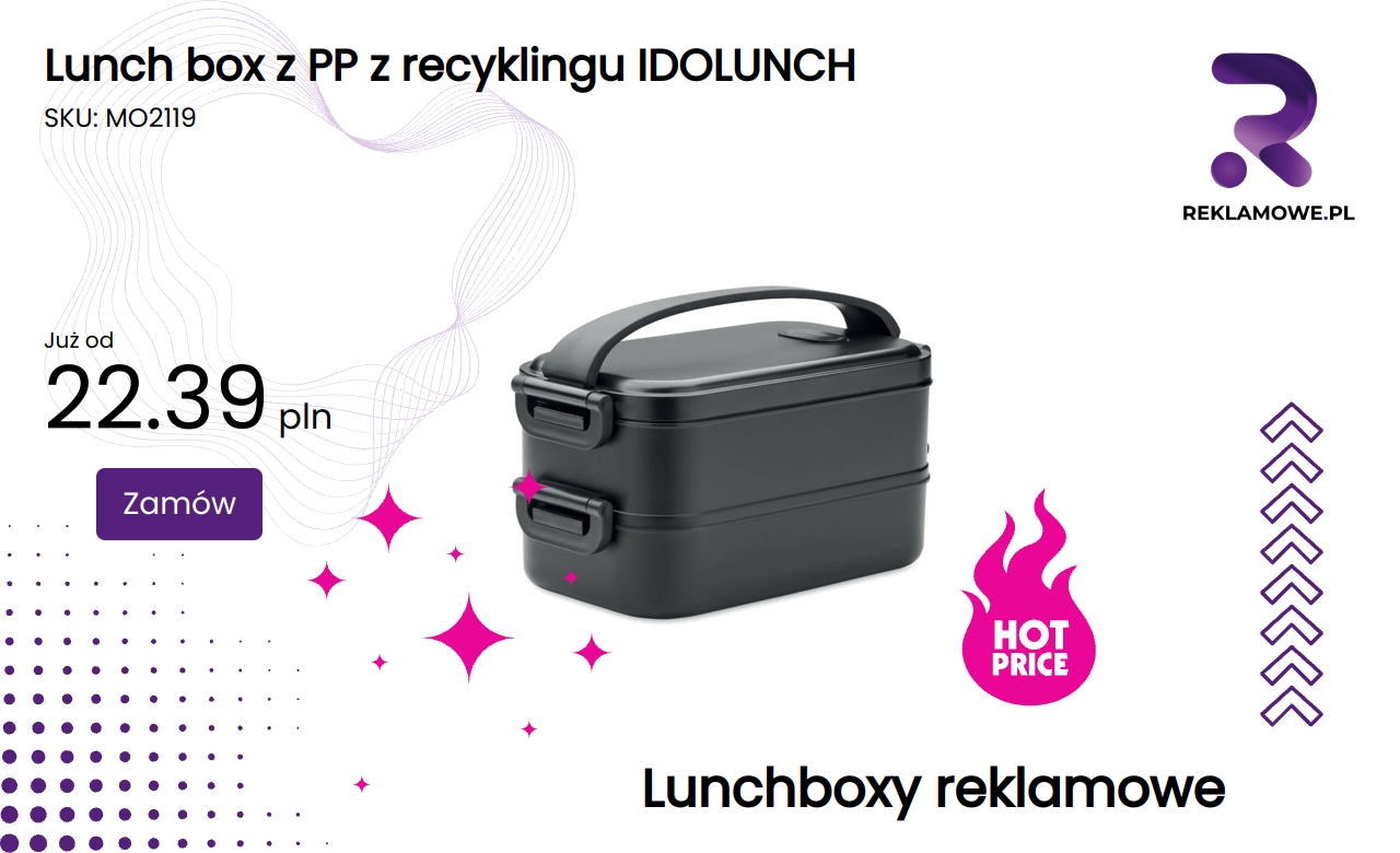 Lunch box IDOLUNCH z recyklingowanego PP