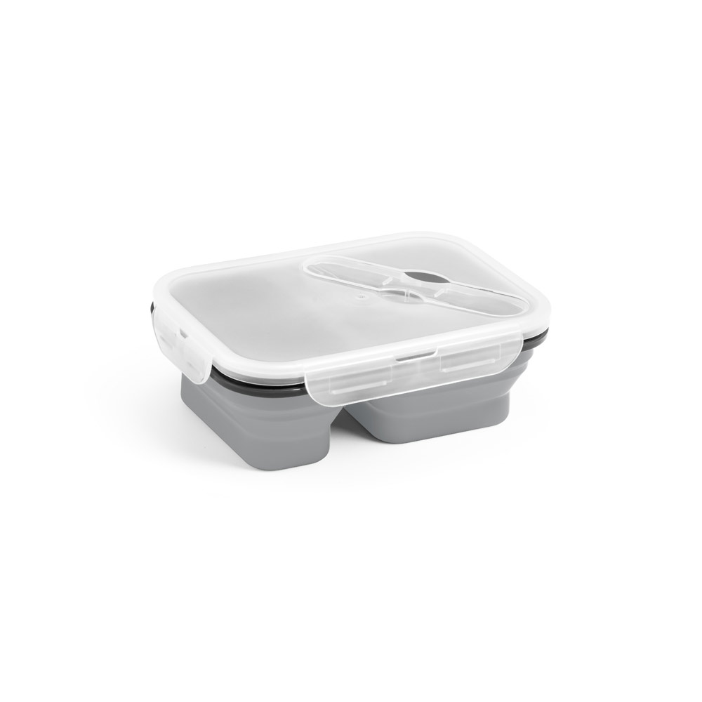 DILL. Lunch Box. Wysuwane hermetyczne pudełko wykonane z silikonu i PP (480 i 760 mL) 93848_set