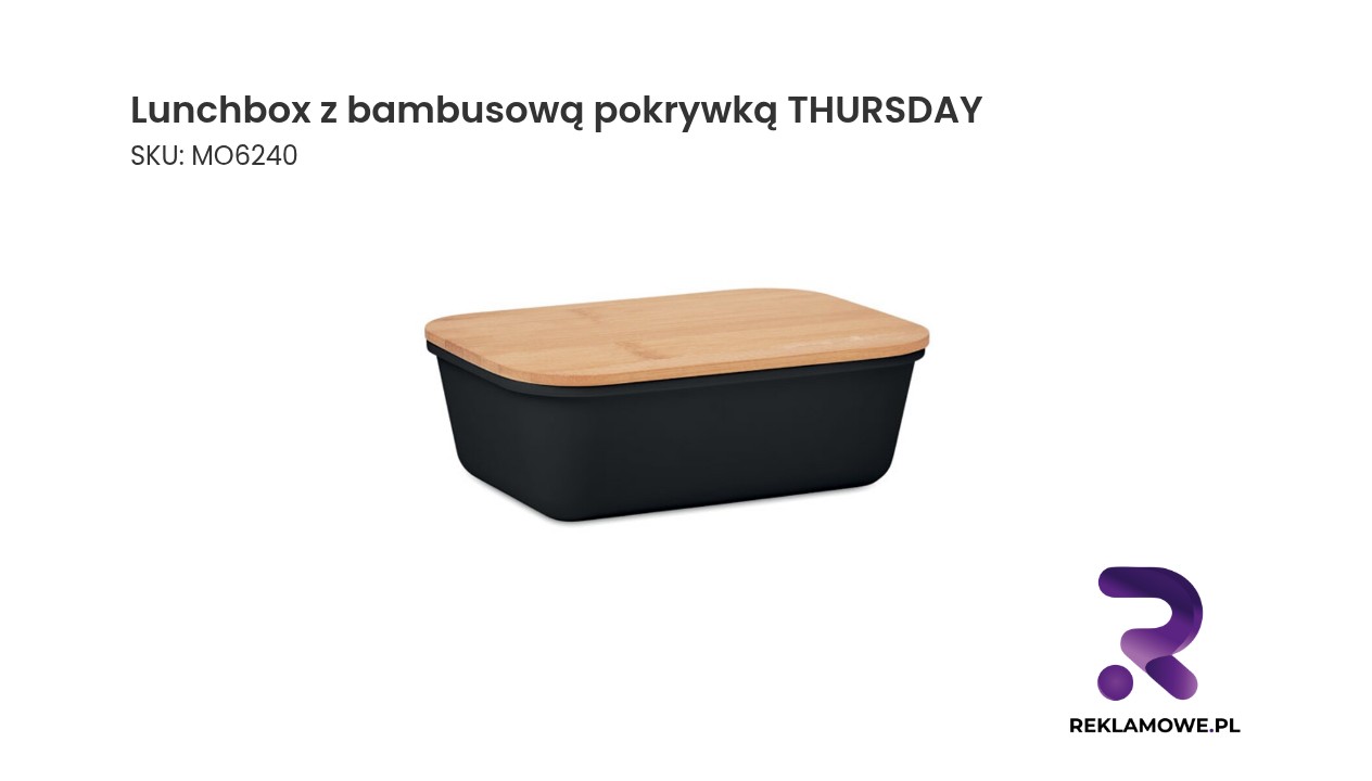 Lunchbox z bambusową pokrywką THURSDAY – praktyczny pojemnik na lunch