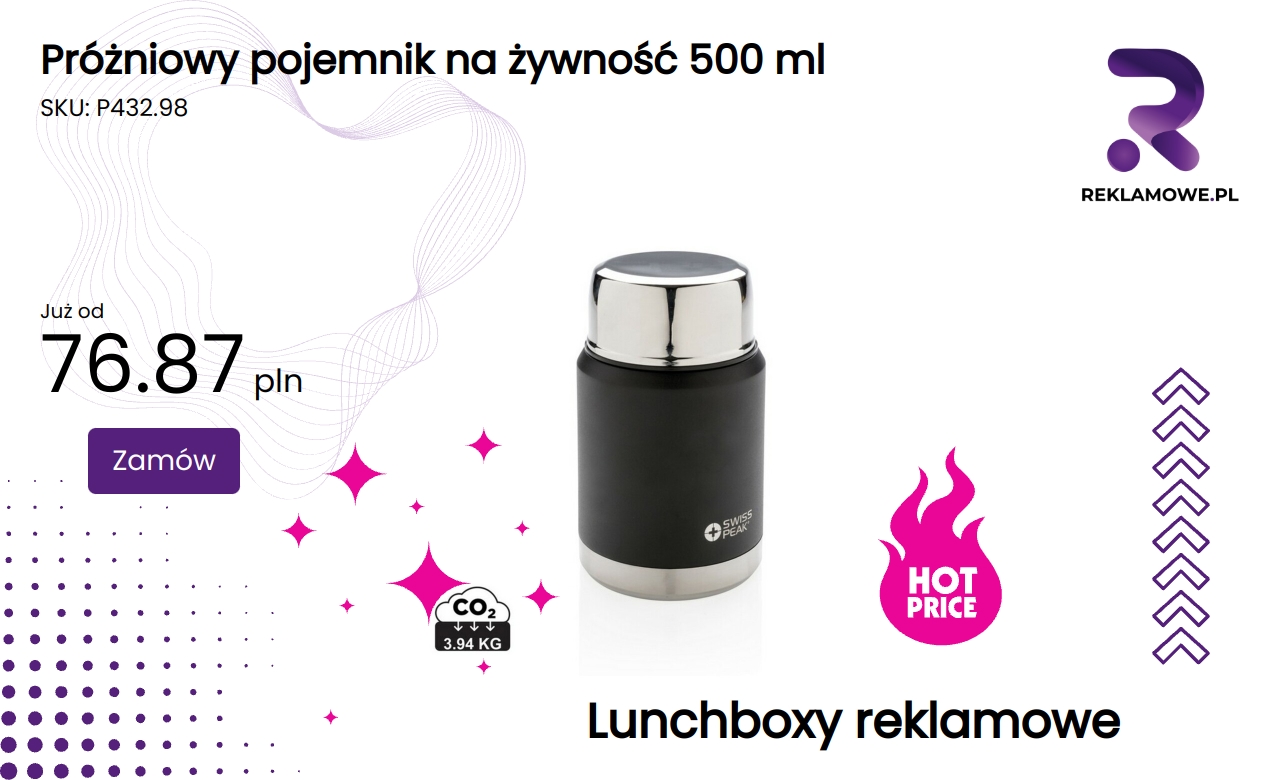 Próżniowy pojemnik na żywność o pojemności 500 ml