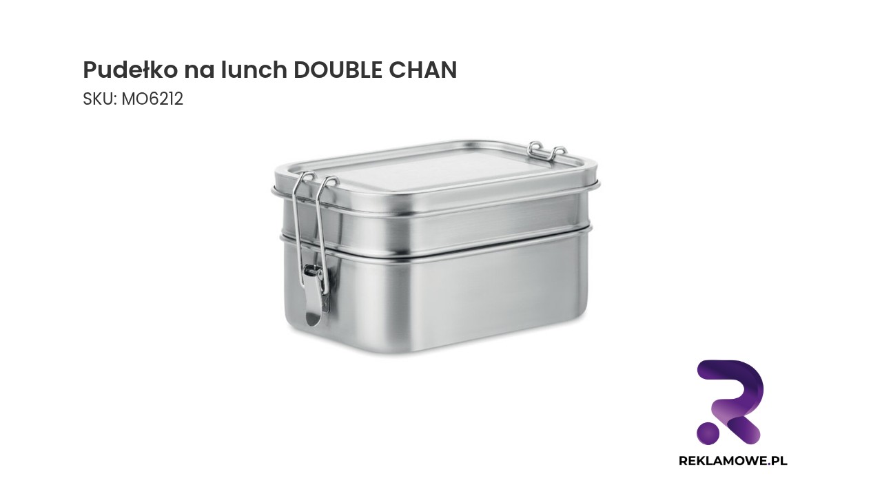 Pudełko na lunch DOUBLE CHAN Pudełko na lunch Double Chan w kolorze niebieskim