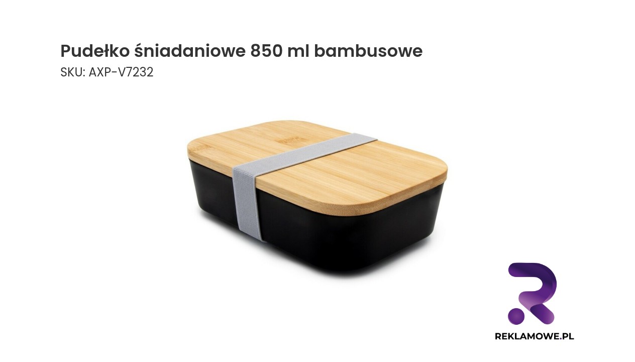 Pudełko śniadaniowe bambusowe o pojemności 850 ml