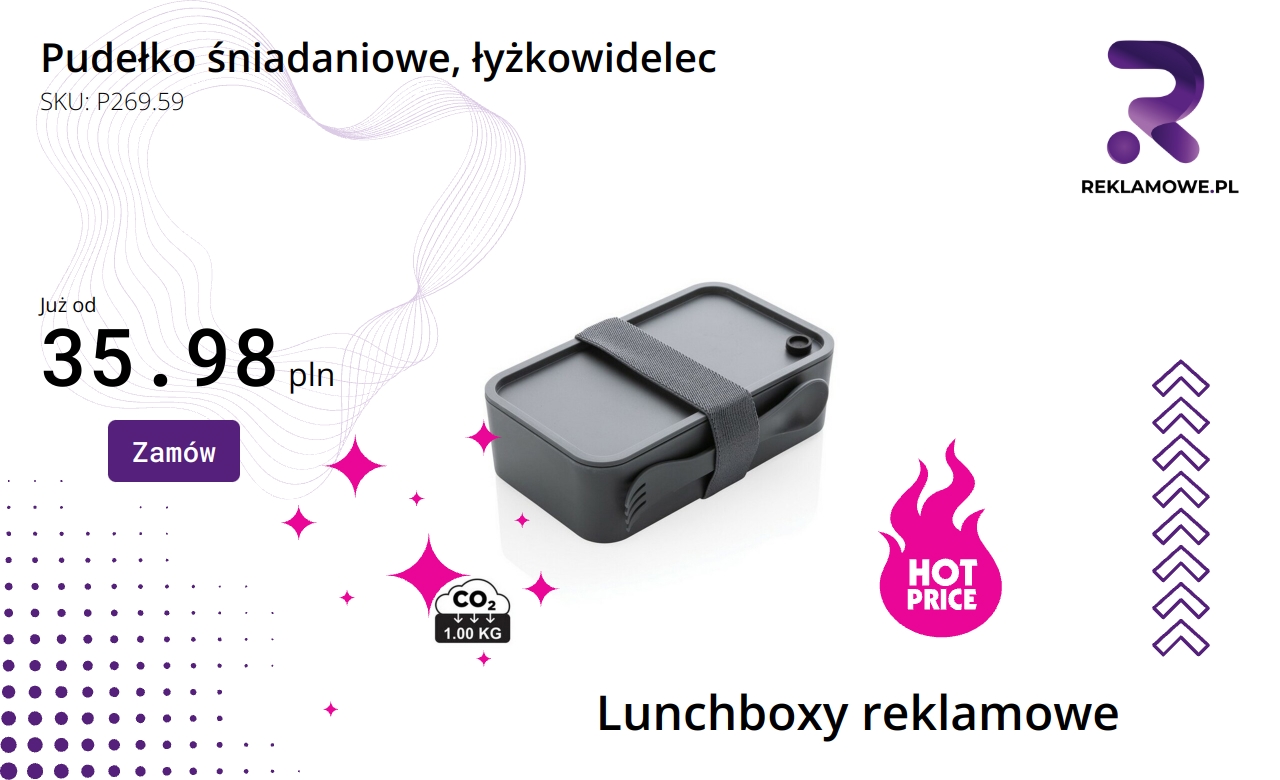 Pudełko śniadaniowe z łyżkowidłcem kompletny zestaw na lunch