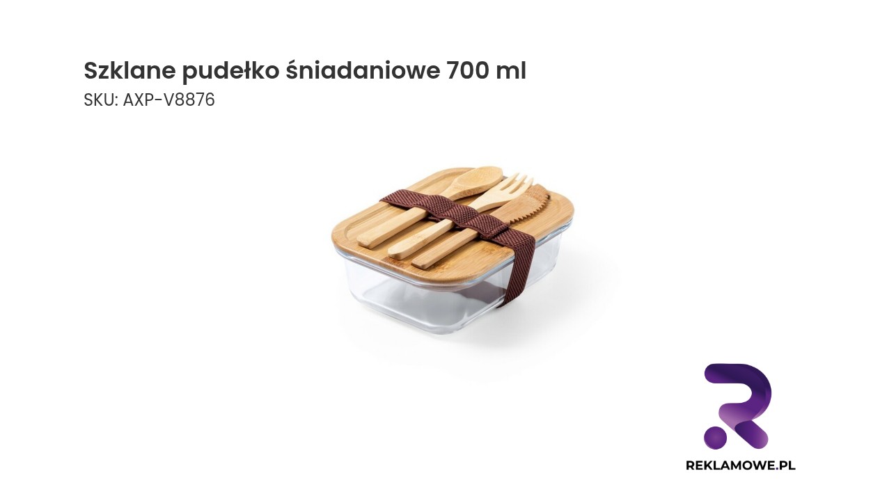 Szklane pudełko śniadaniowe o pojemności 700 ml