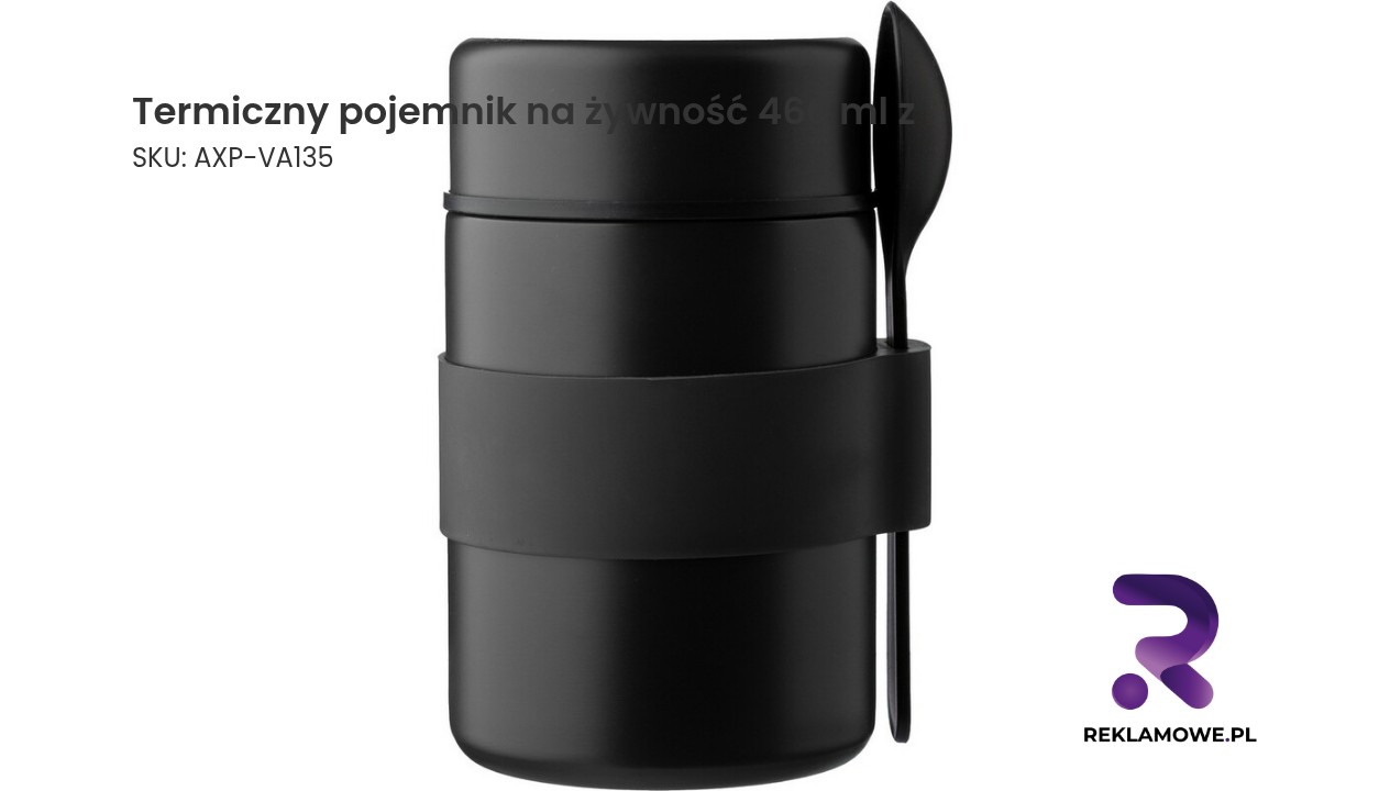 Termiczny pojemnik na żywność 460 ml z łyżeczką Termiczny pojemnik na żywność 460 ml z – praktyczny pojemnik na jedzenie